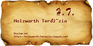 Holzwarth Terézia névjegykártya